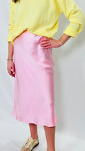 Naomi Satin Midi Skirt